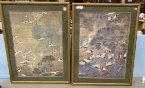 Pair of "Flight of Crane" Prints
