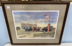 Ken Reid Signed " Sundown on the Great Plains" Print