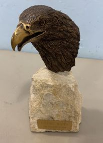 Brass Eagle Statue "Keeping Watch" by Jim Collins