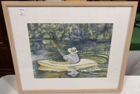 Mary Anderson Pickard "Mary at Flint Creek" Watercolor