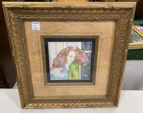 "Pensive Lady" Watercolor by Laurel Schoolar