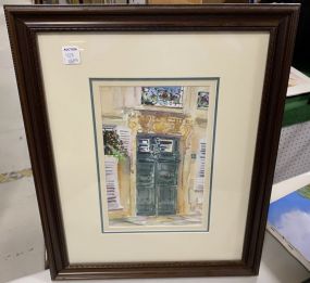 Nel Byrd "Venecian Doorway" Watercolor