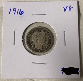 1916 Barber Dime