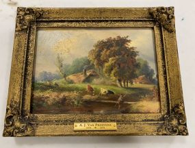 "Meadow's Edge" Painting by Albertus Juardus Van Prooyens