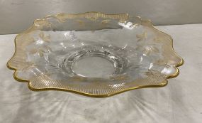 Fruit Bowl With Gold Gilt Trim