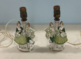 Pair of Figural Lamps of Man and Woman