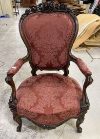 Beautiful 19th Century Victorian Ornate Carver Parlor Chair