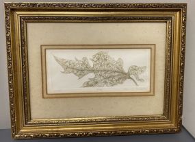 Blanche Batson "Leaf" Etching Print