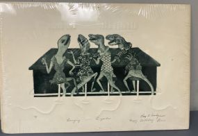 Kay Snobgrass "Lizards" Embossed Paper Art