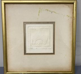 Mahoney "2nd State" 11/15 Paper Elephant Art