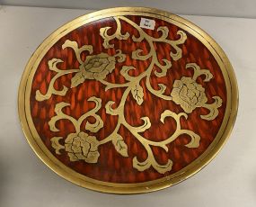 Alexander Kalifano Ceramic Gold Gilt Charger 18"