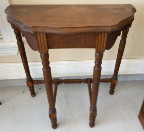 Depression Era Demilune Wall Table