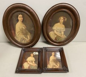 Four Vintage Portrait Prints