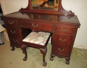 Vintage Mahogany Ball-n-Claw Vanity