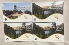 4 America Beautiful Quarters Proof Sets