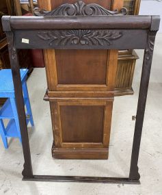Antique Oak Dresser Mirror Framed