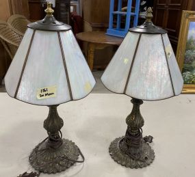 Faux Stained Glass Shade Lamps
