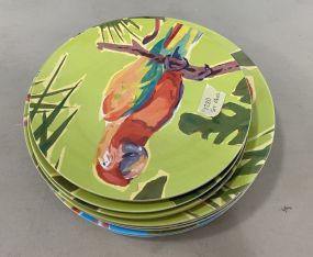 Home Parrot Dinner Plates and Salad Plates