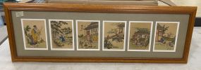 Vintage Asian Village Scene Prints
