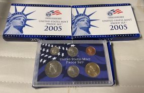 Three 2005 United States Mint Proof Sets