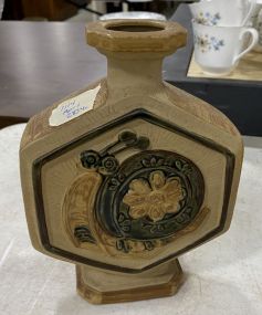 Vintage Takahashi 8" Stoneware Snail & Flower Vase