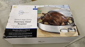 Mainstays 18" High Dome Stainless Steel Roaster