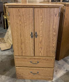 Pressed Wood Oak Kit Armoire