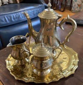 Brass Tea Service Set