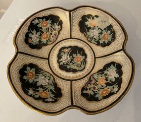 Footed Japanese Nippon Porcelain Scallop Bowl