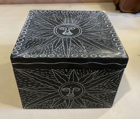 Black Soapstone Sun Box