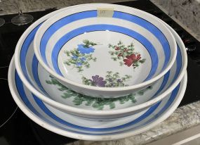 Three Italy Serving Bowls