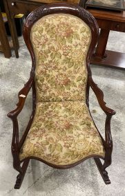 Vintage Mahogany Queen Anne Rocker