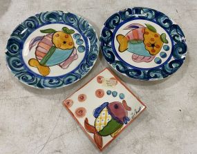 Vicki Carroll Plates and Hot Plate