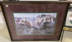 Large Print of Cowboy with Cattle