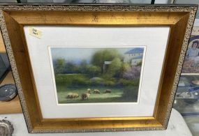 Dwayne Warwick "Meadow Grazing" Watercolor