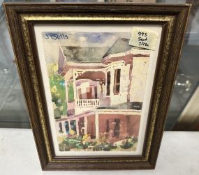 Judi Betts Watercolor of House