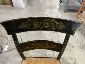 Hitchcock Style Black with Gold Stencil Chair