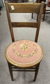 Hand Made Needle Point Side Chair