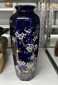Modern Blue Chinese Porcelain Flower Vase