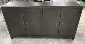Modern Contemporary Gray Media Cabinet