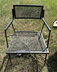 Wrought Iron Black Metal Outdoor Chair