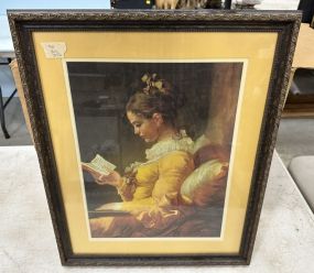 Framed Girl Reading Book