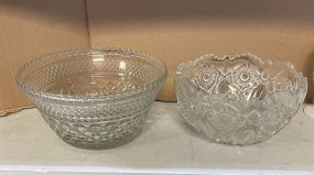 Two Pressed Glass Bowls