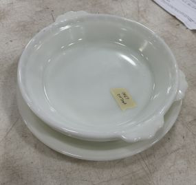 White Pyrex Glass Bowls