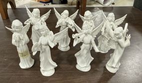 8 German Porcelain Musical Angel Figurines