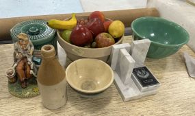 Mixing Bowls, Ceramic Box, Marble Bookends