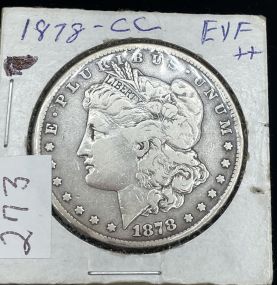 1878-CC EXF Carson City Morgan Silver Dollar