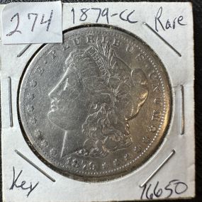 1879-CC Rare Carson City Morgan Silver Dollar. Rare Date.