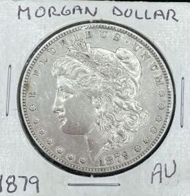 1879 AU Morgan Silver Dollar
