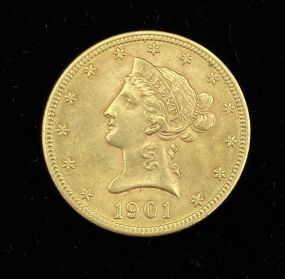 1901 $10 Dollar Liberty 90% Gold Piece